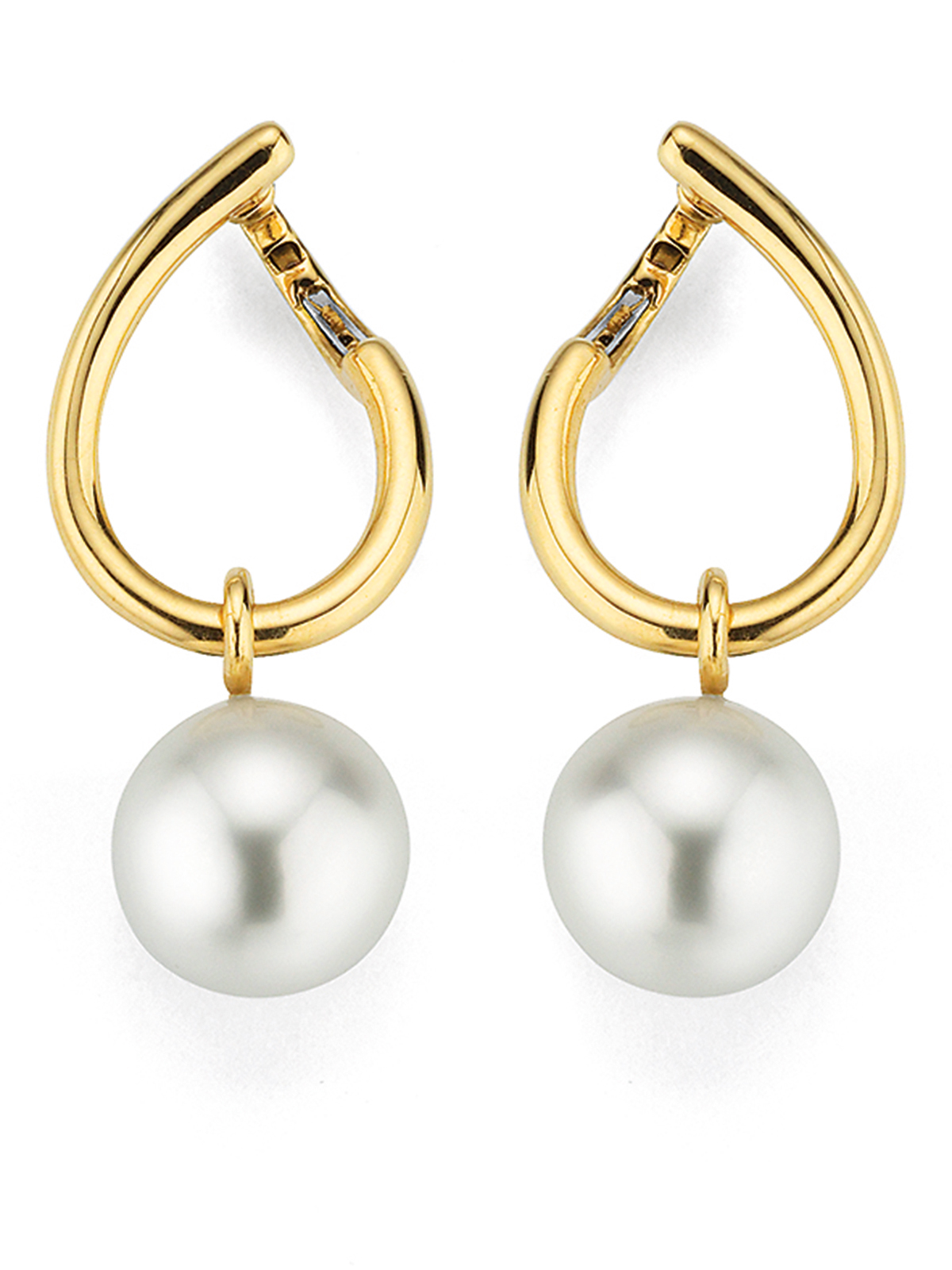 South Sea pearl creoles in yellow gold