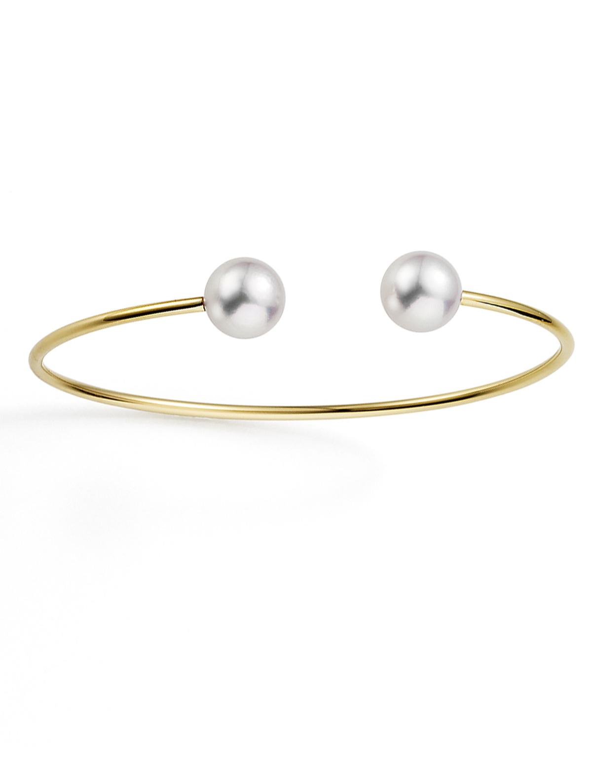 AP117-7__neuZTDEr55wZAXLh Open designed bangle with Akoya pearls