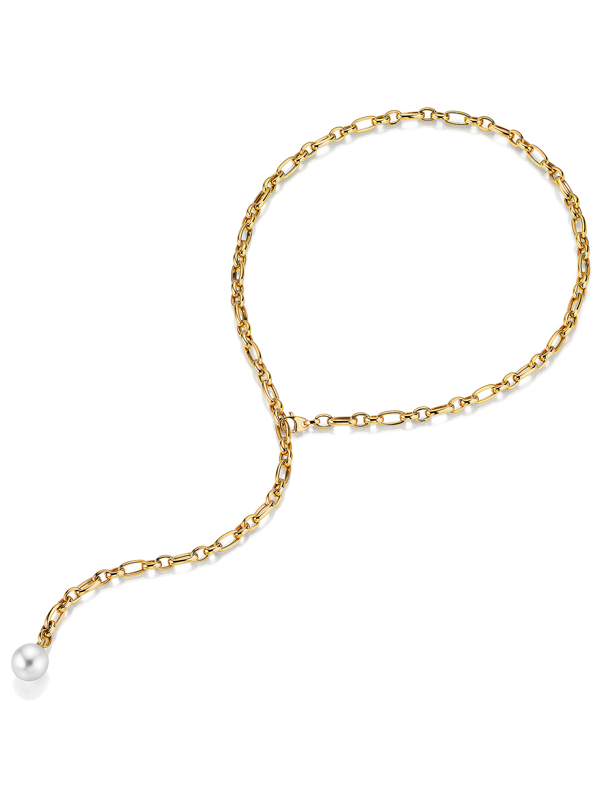 South Sea pearl necklace with large link chains