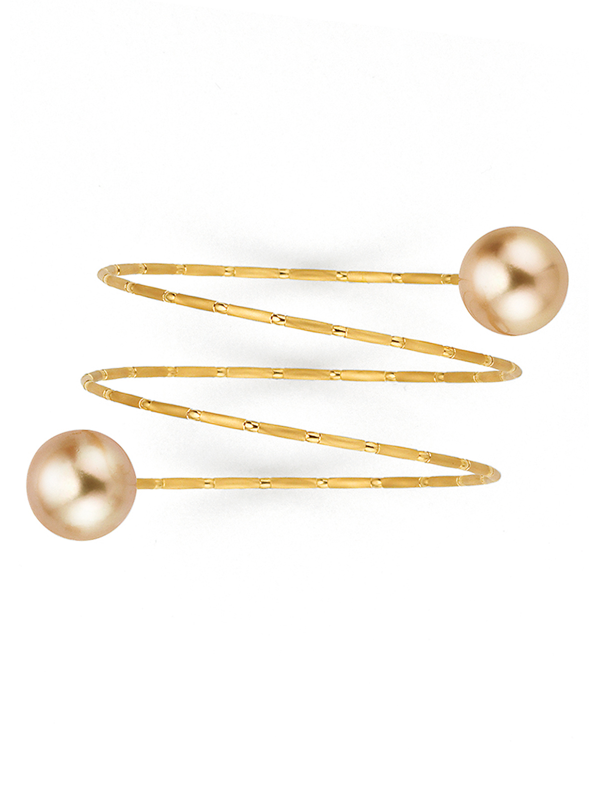 Armband in Gelbgold mit goldfarbenen Südseeperlen
