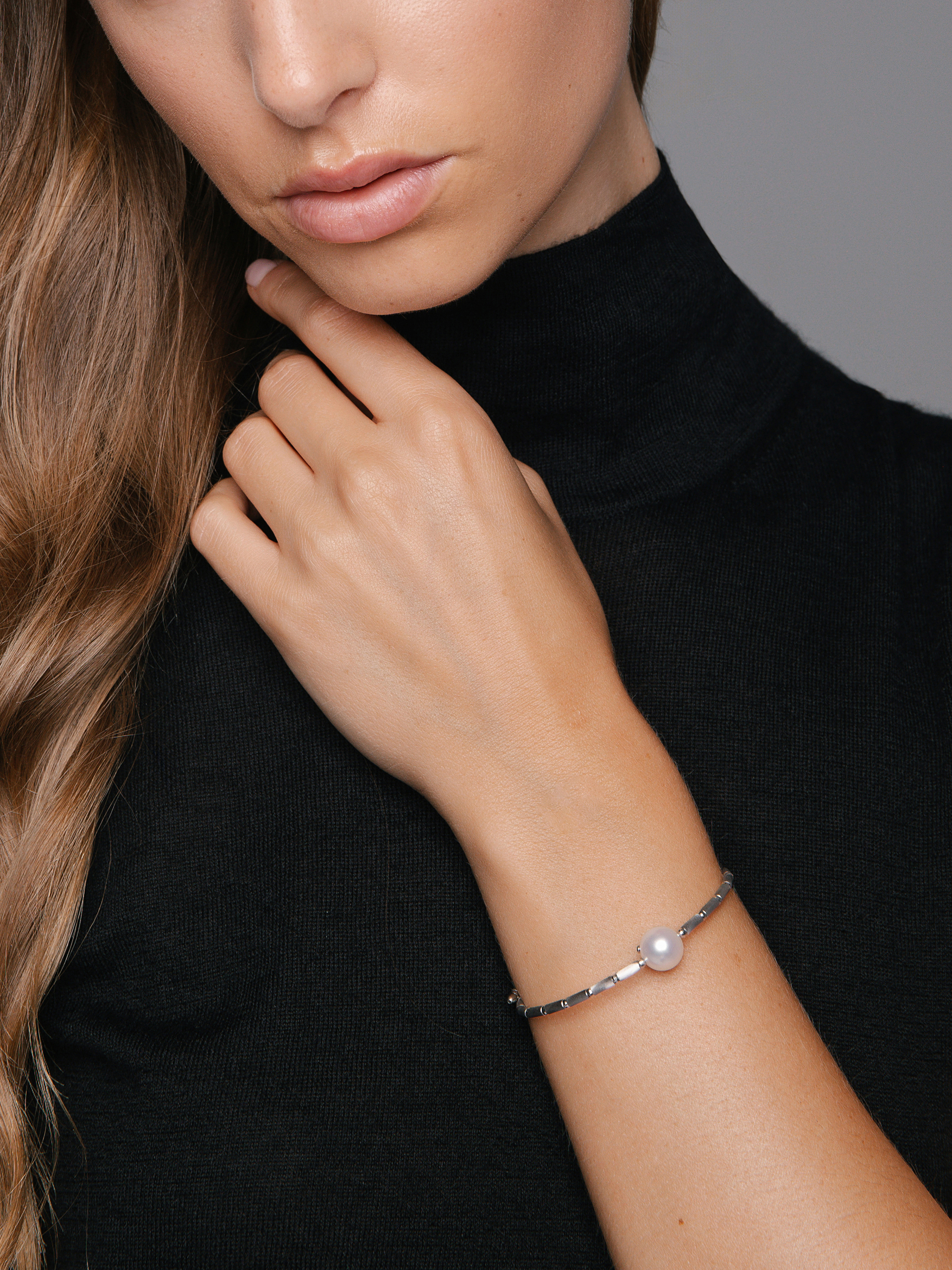 Perlenarmband mit Magnetverschluss und Süßwasserperle