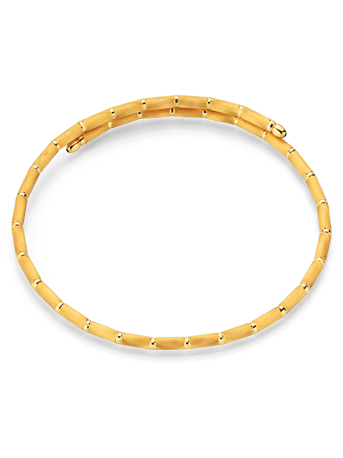 Gelbgold Armreif ohne Perlen mit Magnetverschluss