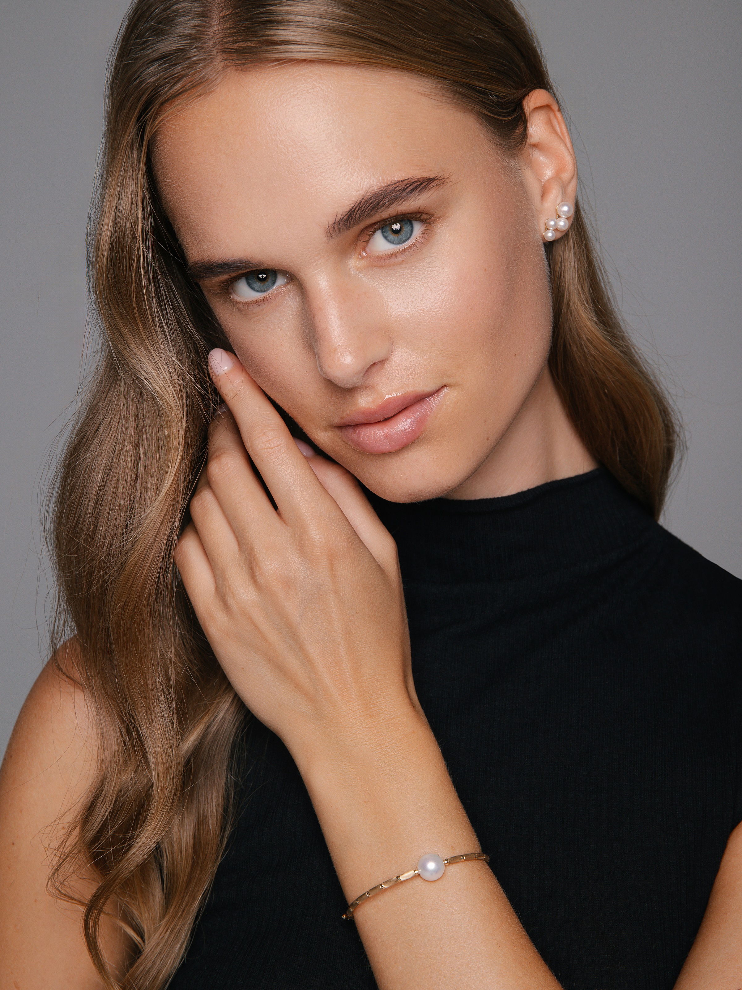 Pure pearl bracelet with Freshwater pearl