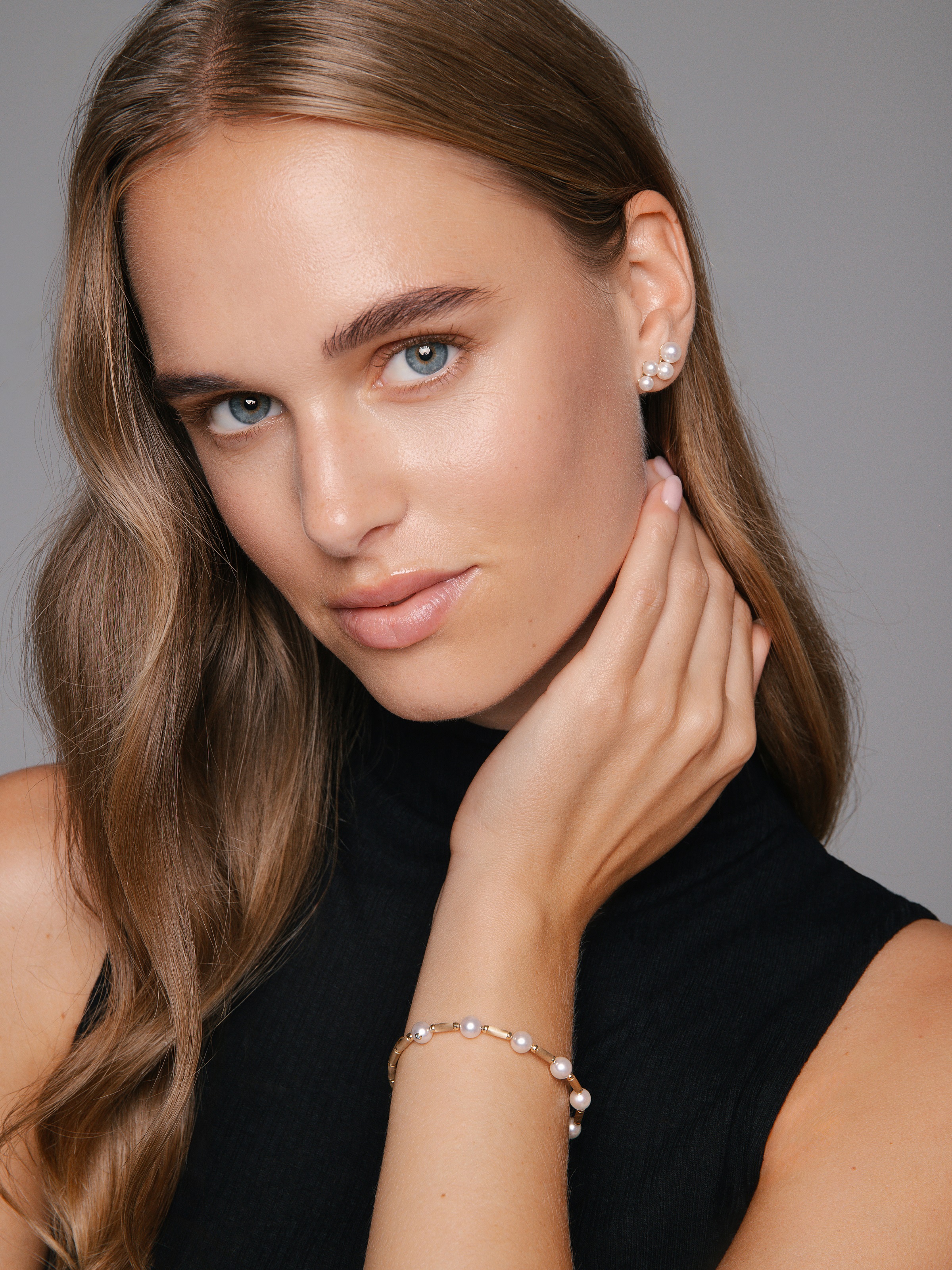 Akoya Perlenarmband aus Gelbgold