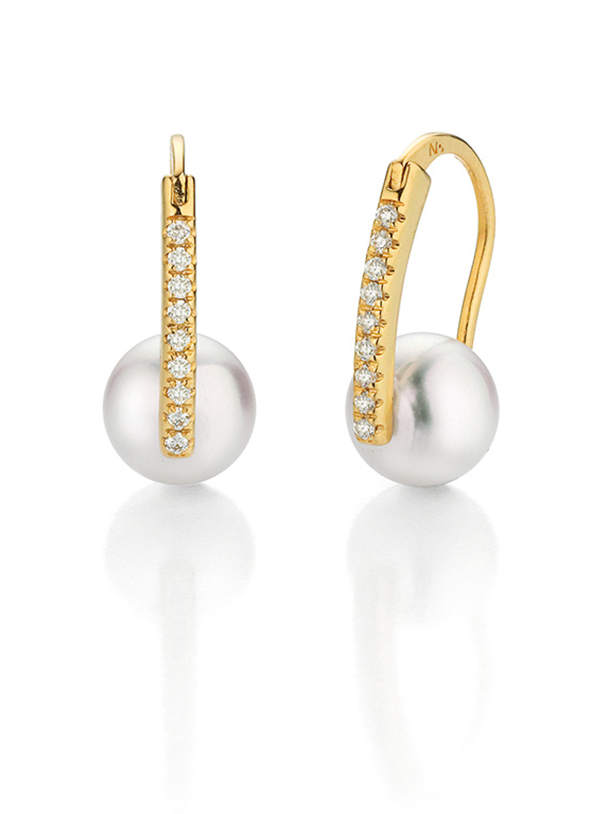 Ohrschmuck mit Akoyaperle und Brillanten