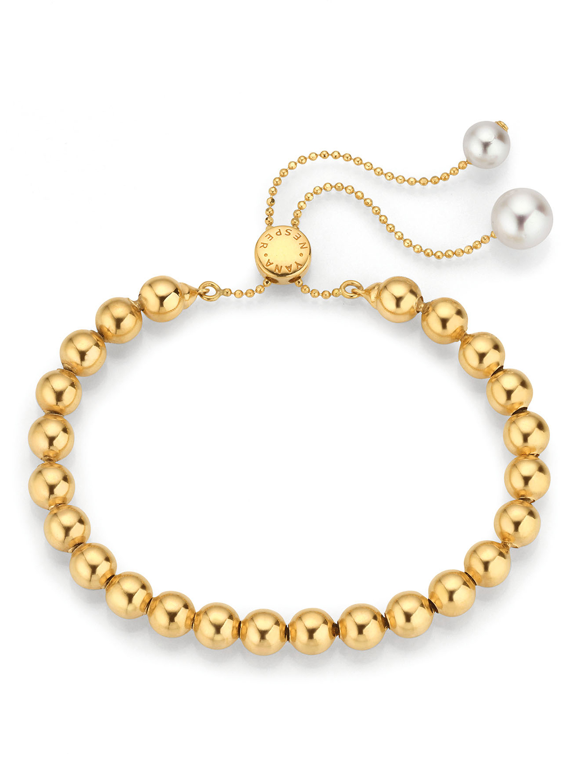 Goldkugel Armband mit Slide-Verschluss
