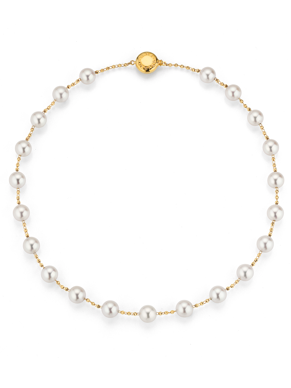 Goldkette mit Akoyaperlen