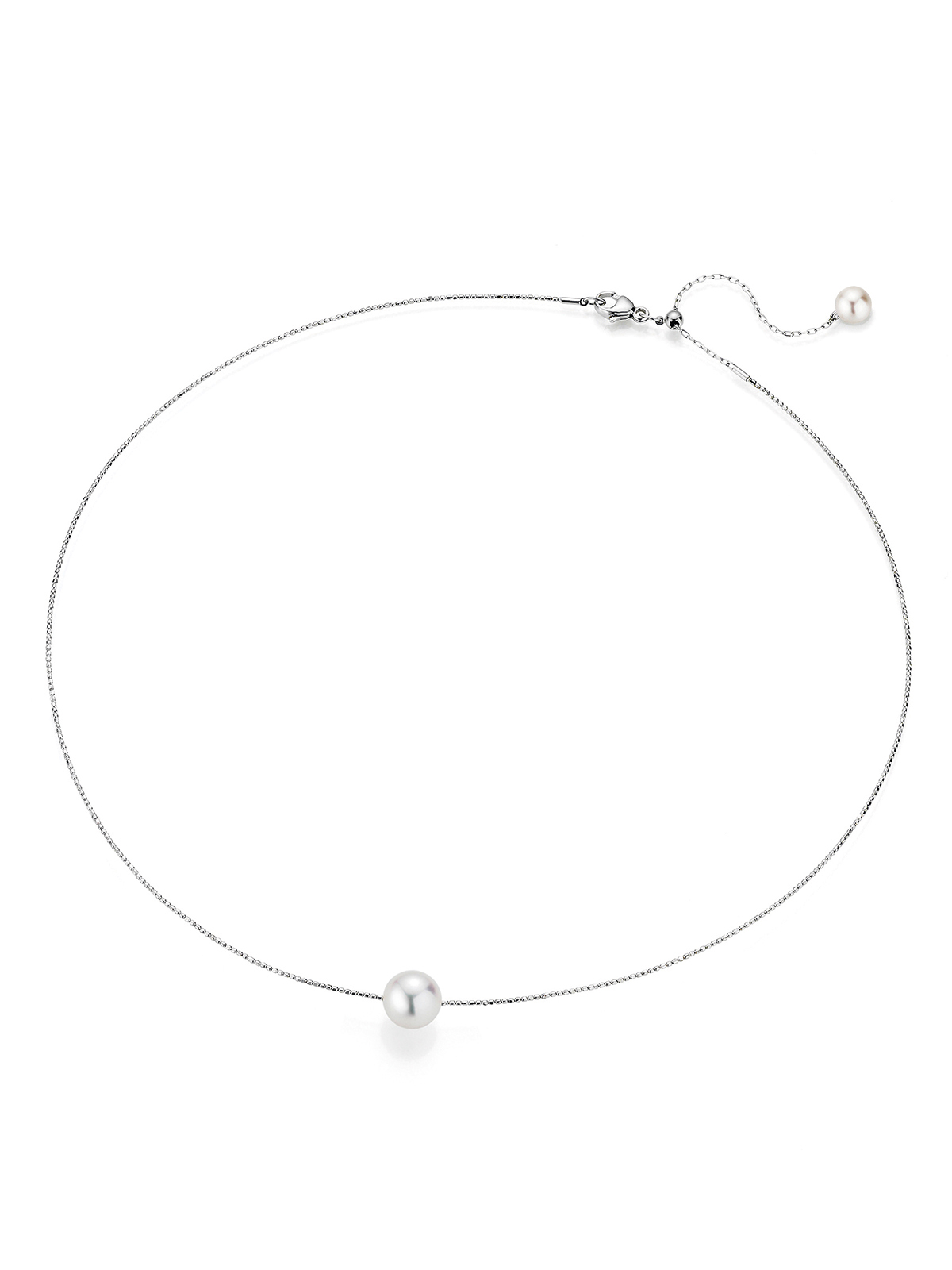 AP162-7WGiGOtNQUN6ipIv Delicate white gold choker with a single pearl