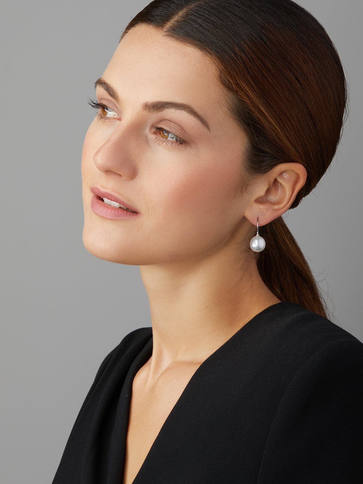 Precious earwires with South Sea pearls
