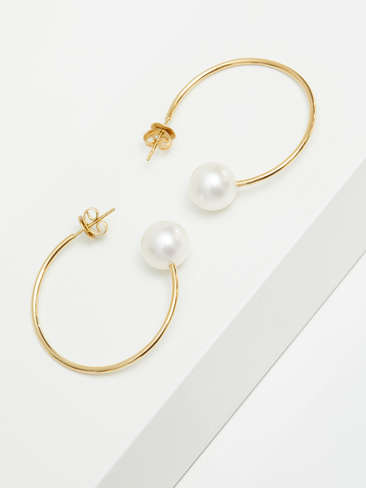Delicate pearl creoles with Freshwater pearls