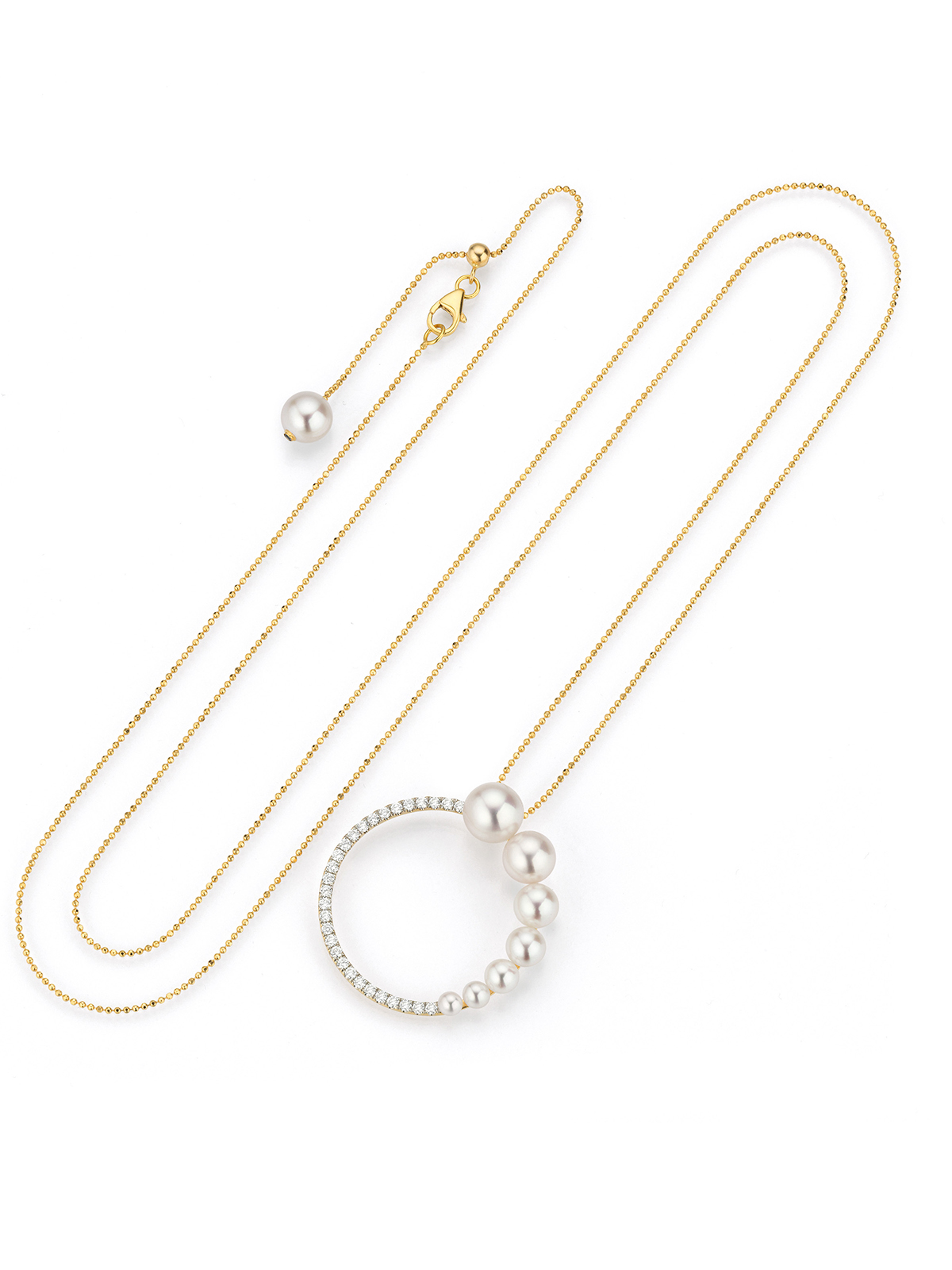 Aufregendes Collier mit Perlen und Brillanten