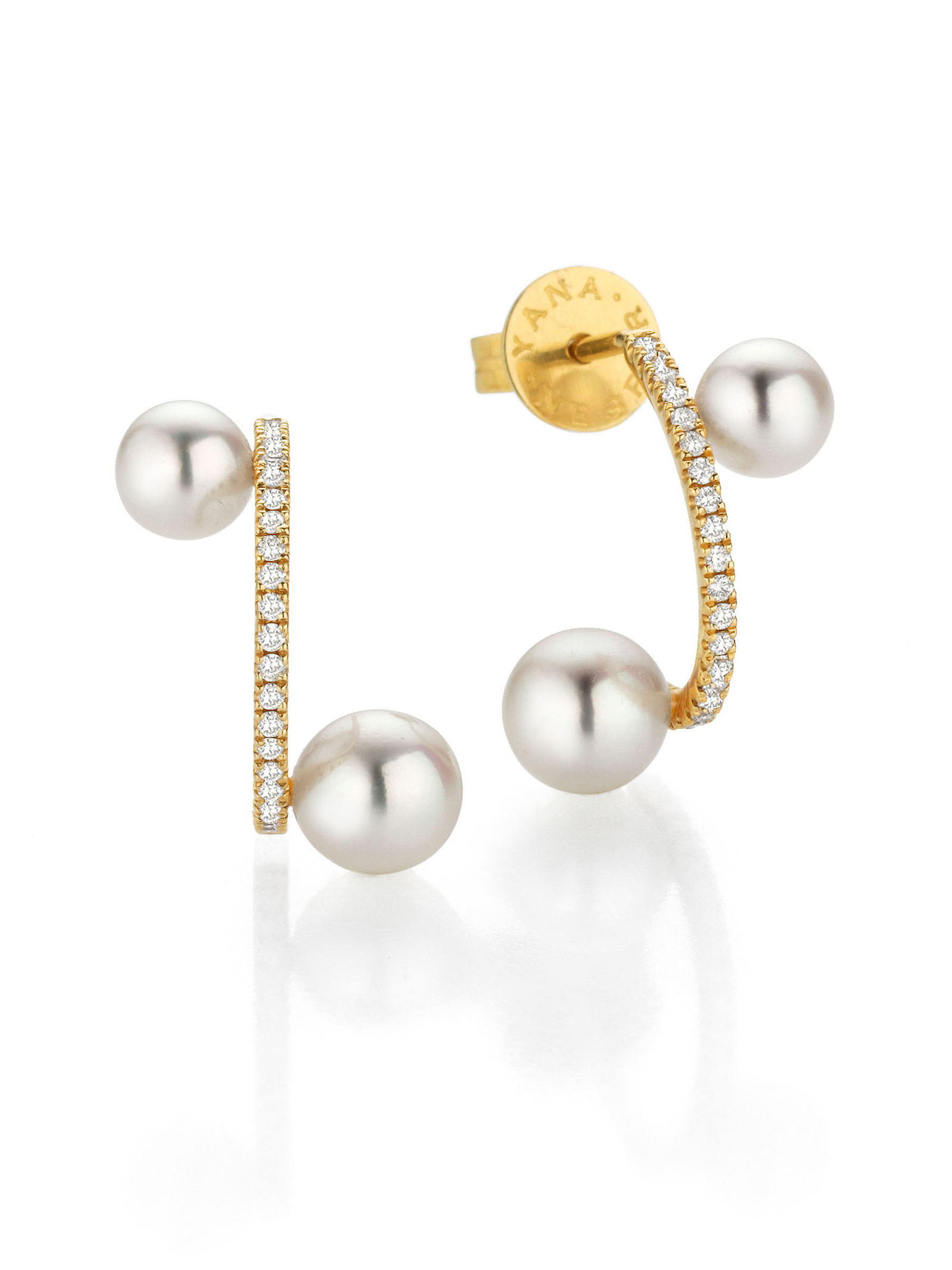 Ohrstecker mit Brillanten und Akoya Perlen