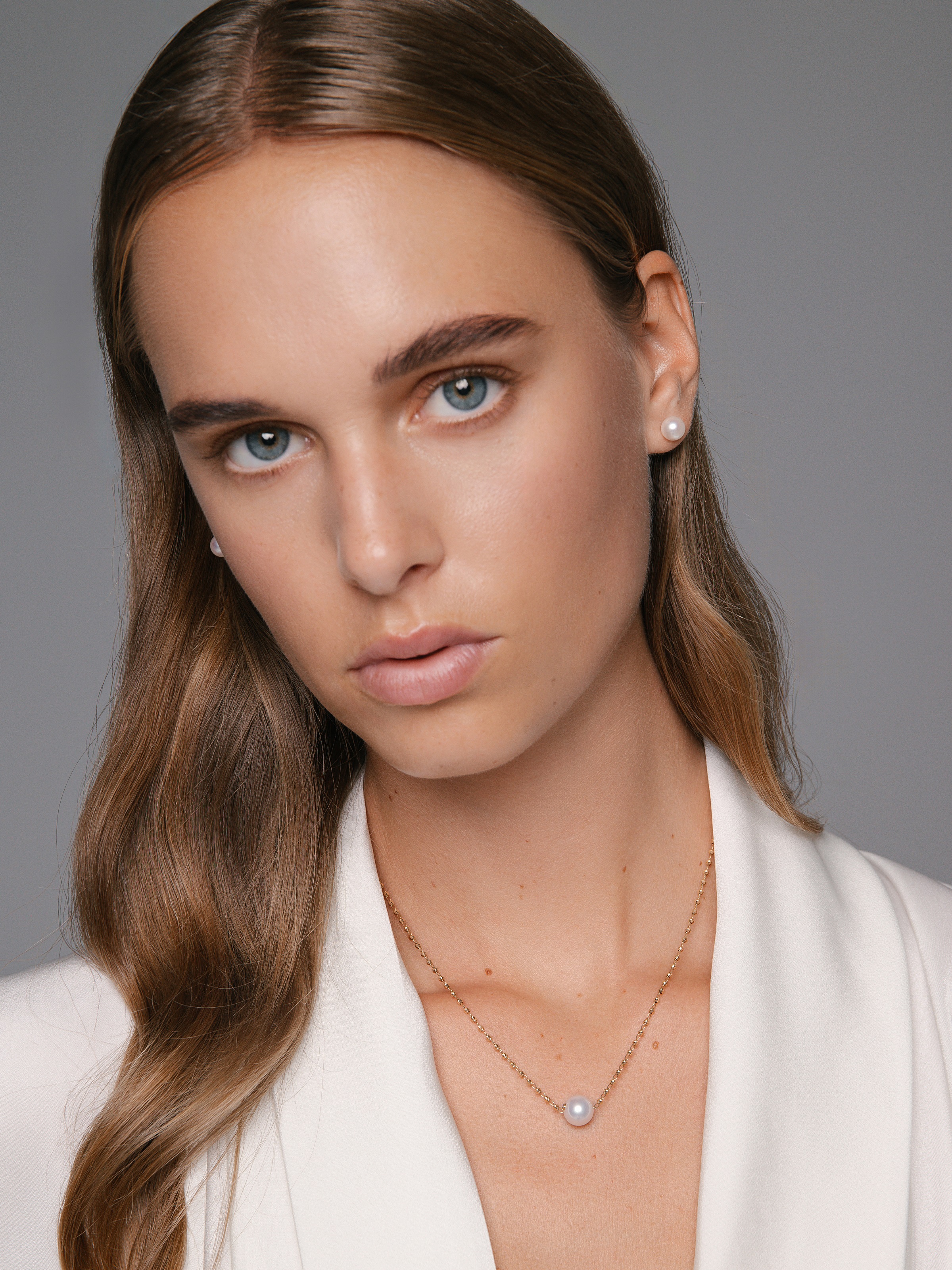 Effektvolle Goldkette mit Akoya Perle