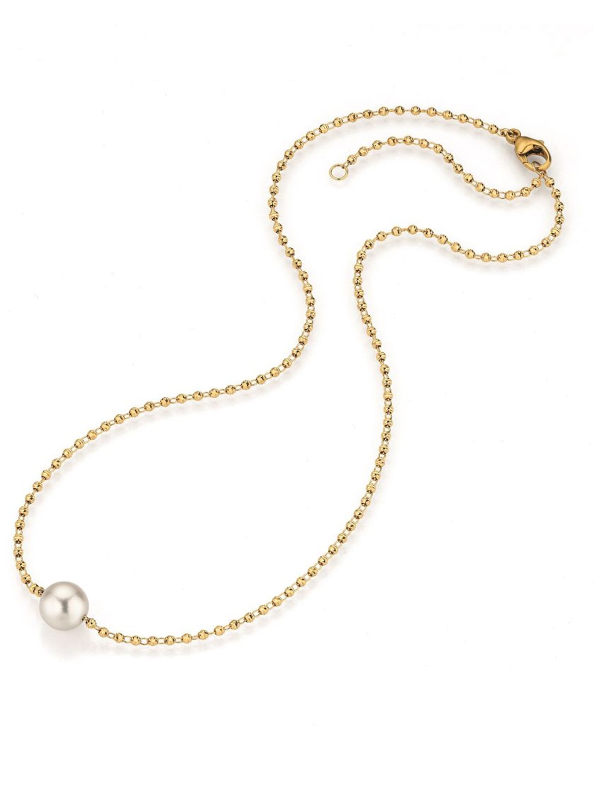 Effektvolle Goldkette mit Akoya Perle