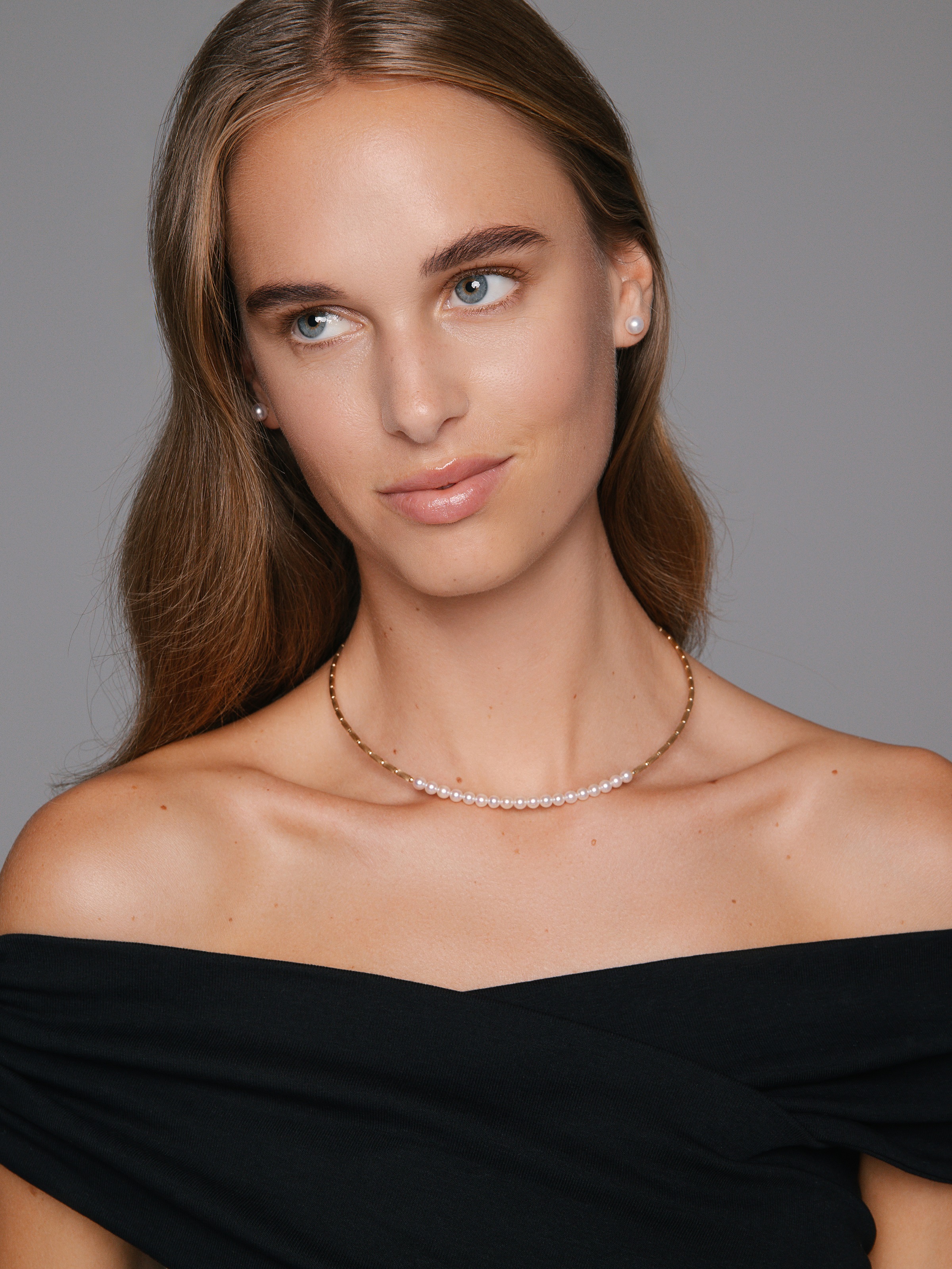 Perlenhalsreif mit Magnetverschluss