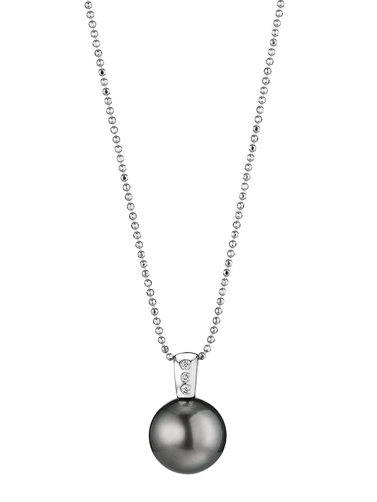 UN11-7Qt5XScK64luHX Necklace with Tahiti pearl pendant with diamonds