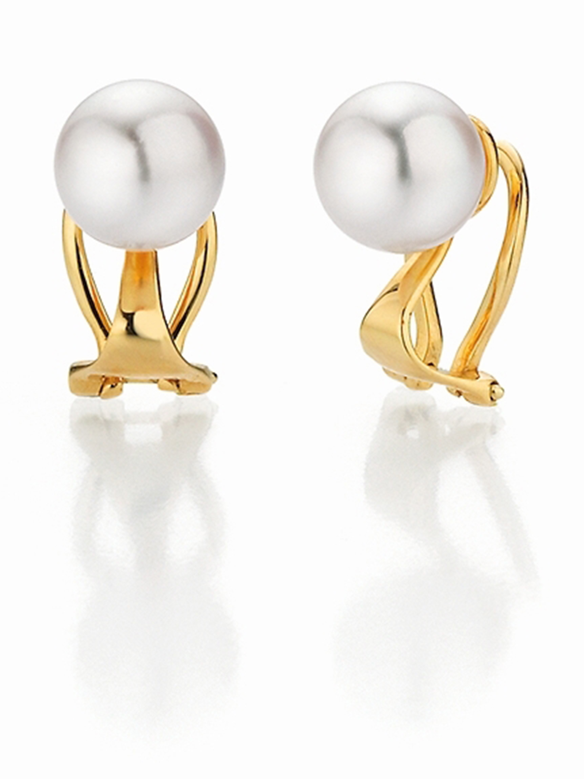 NB19__online Elegant Akoya pearl ear clips