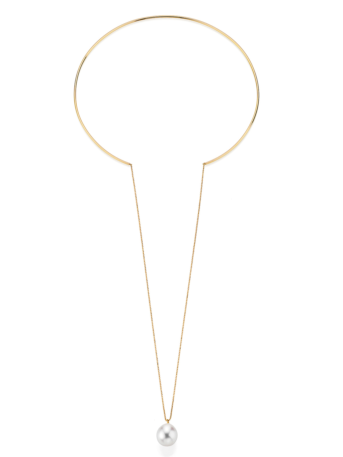 SD126-7__c0xDoChLcOlljz Perlencollier aus Gelbgold mit großer Südseeperle