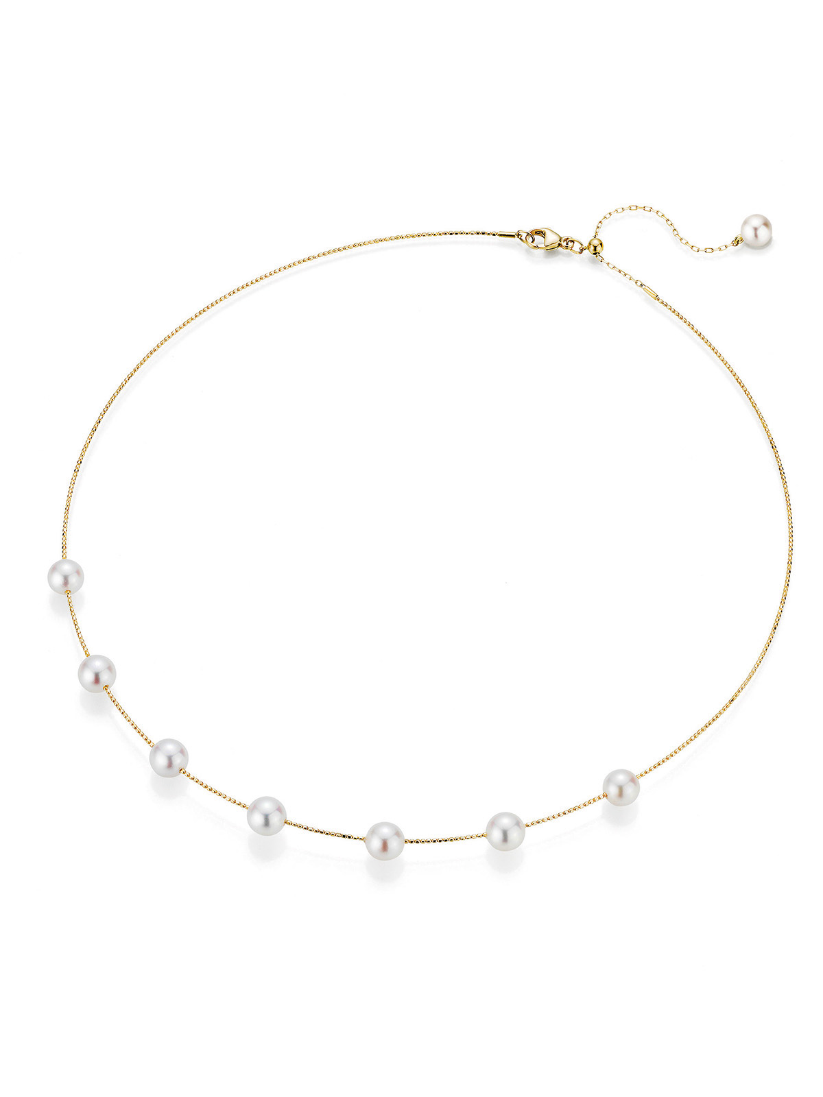 AP81-7spaJ2qzSlfkl2 Slim pearl choker with Akoya pearls