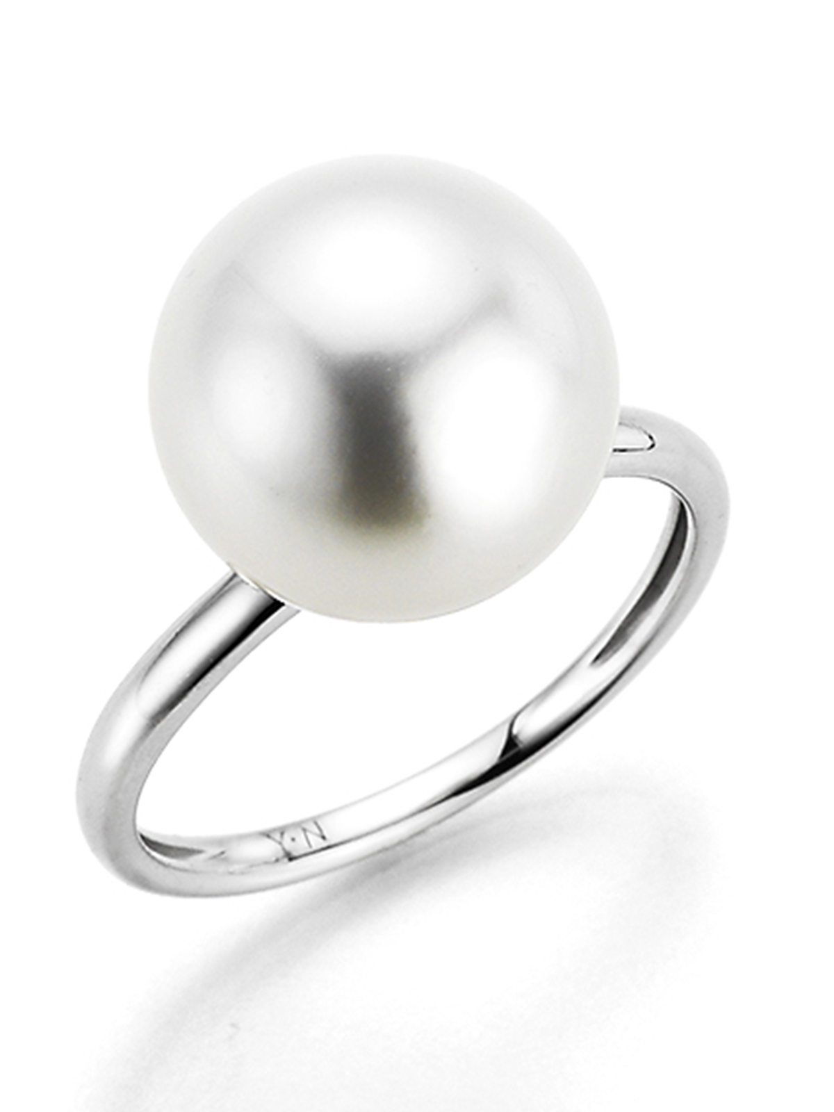 SD78-7_54 Bubbles white gold ring with South Sea pearl