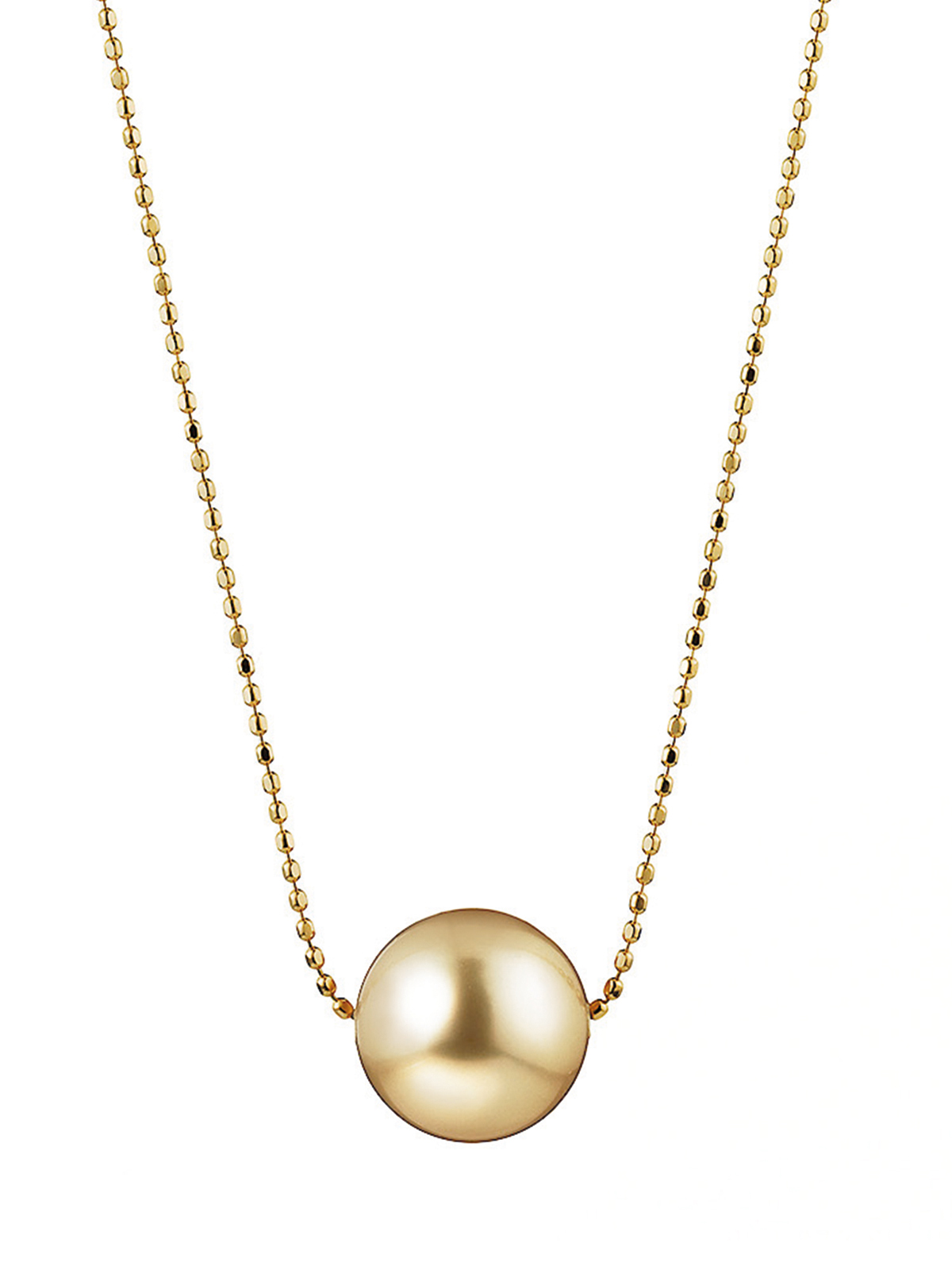 Bubbles Gelbgoldkette mit goldener Perle