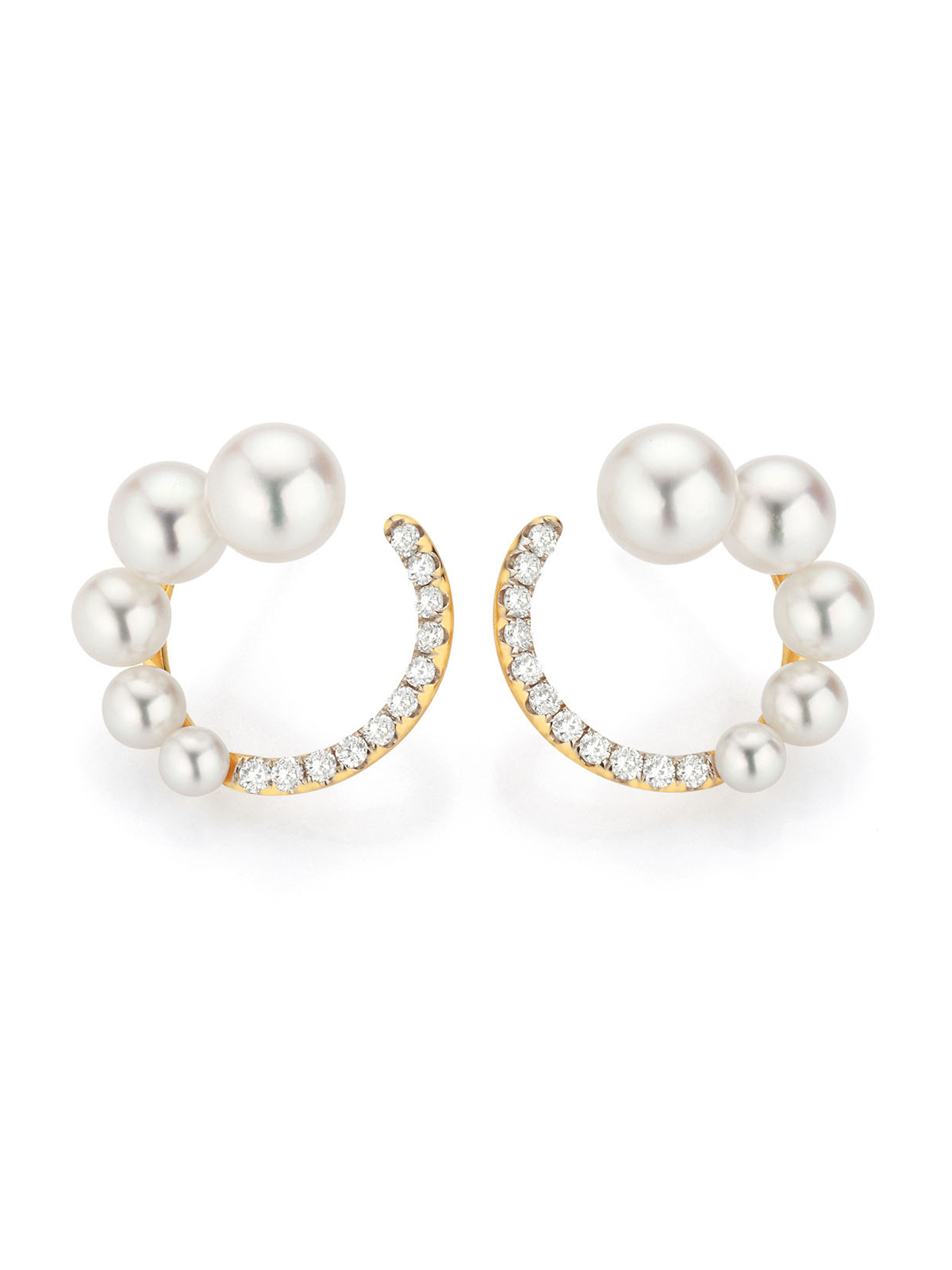 Eleganter Ohrschmuck mit Perlen und Brillanten