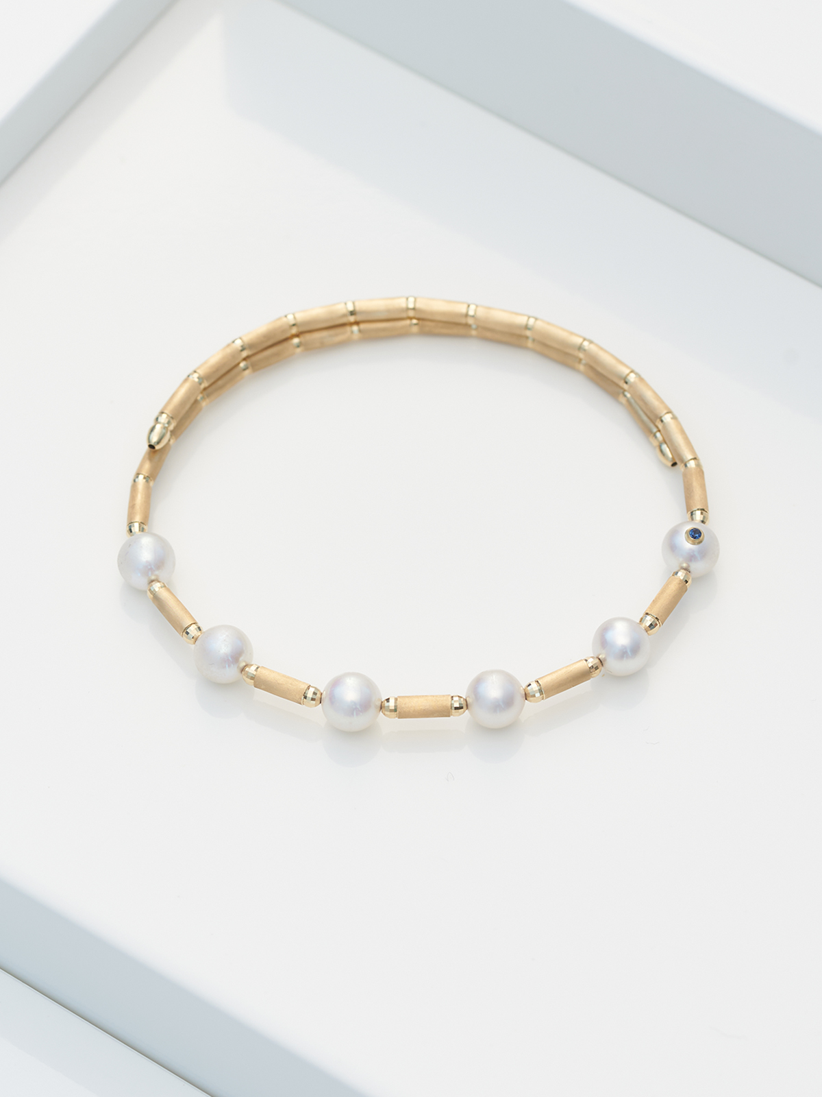 Akoya Perlenarmband aus Gelbgold