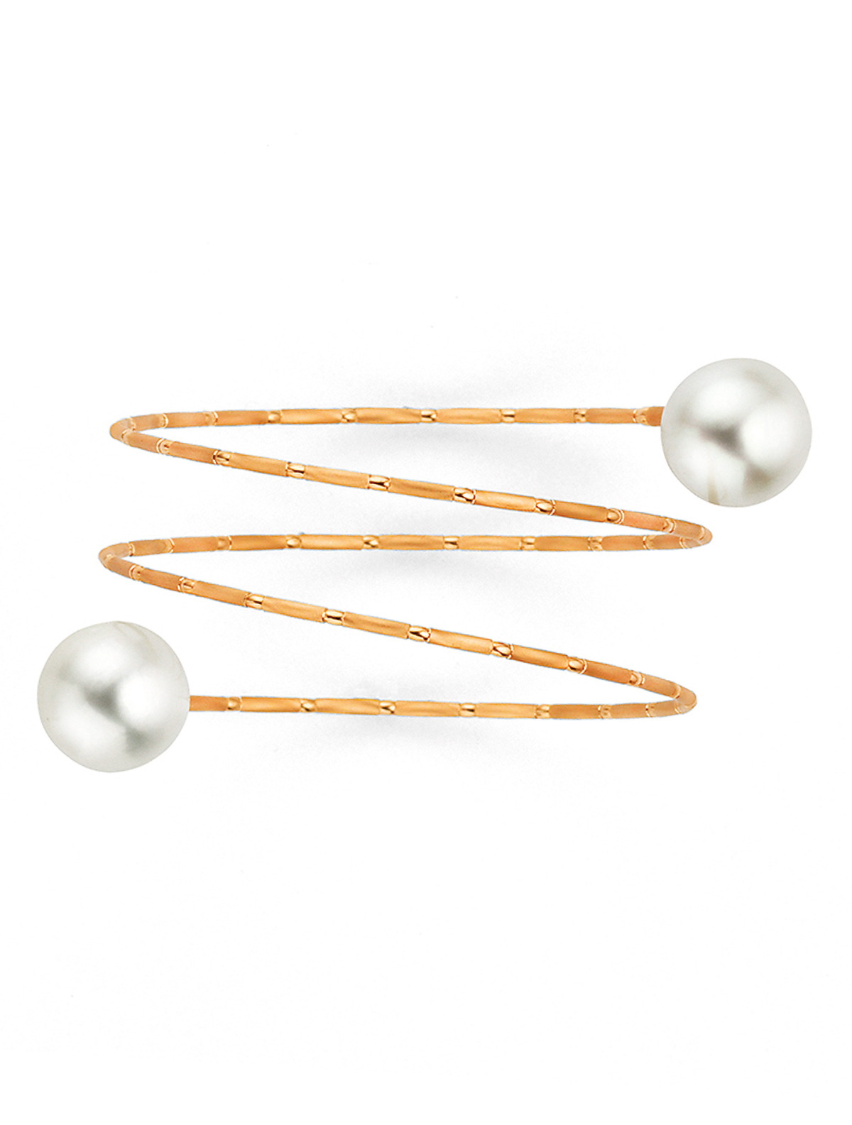 Armband in Roségold mit weißen Südseeperlen