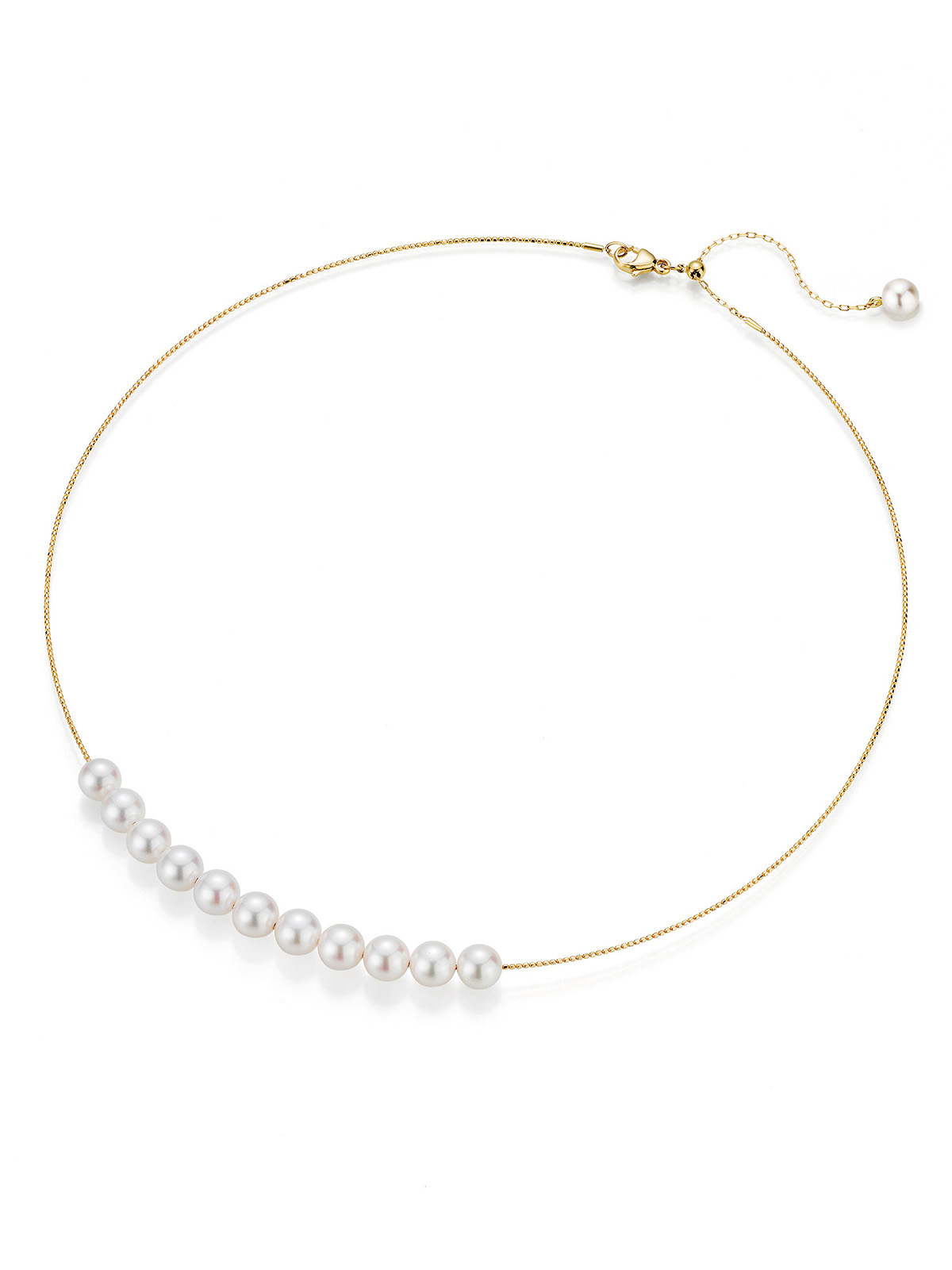 Perlenchoker aus Gelbgold