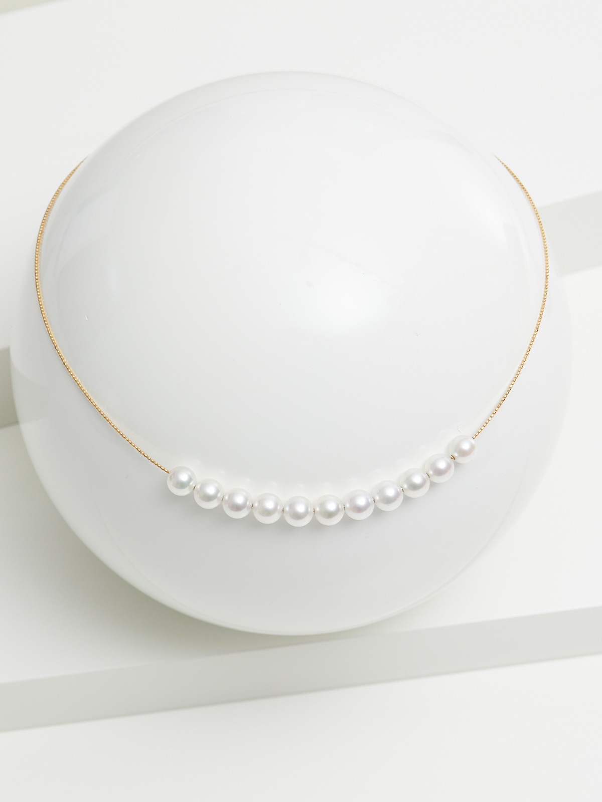 Perlenchoker aus Gelbgold