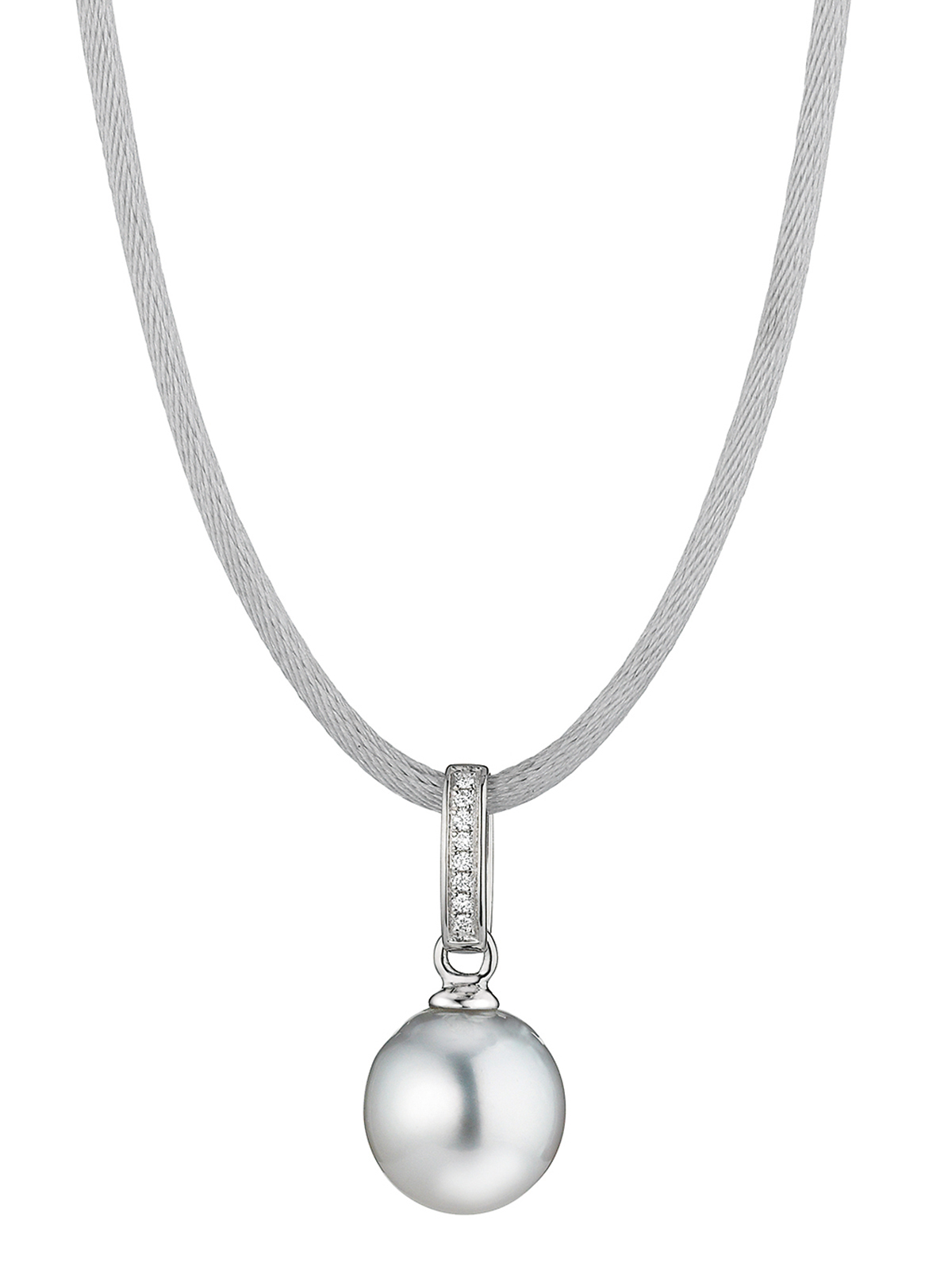 Kette mit Perlenanhänger Südsee und Brillanten