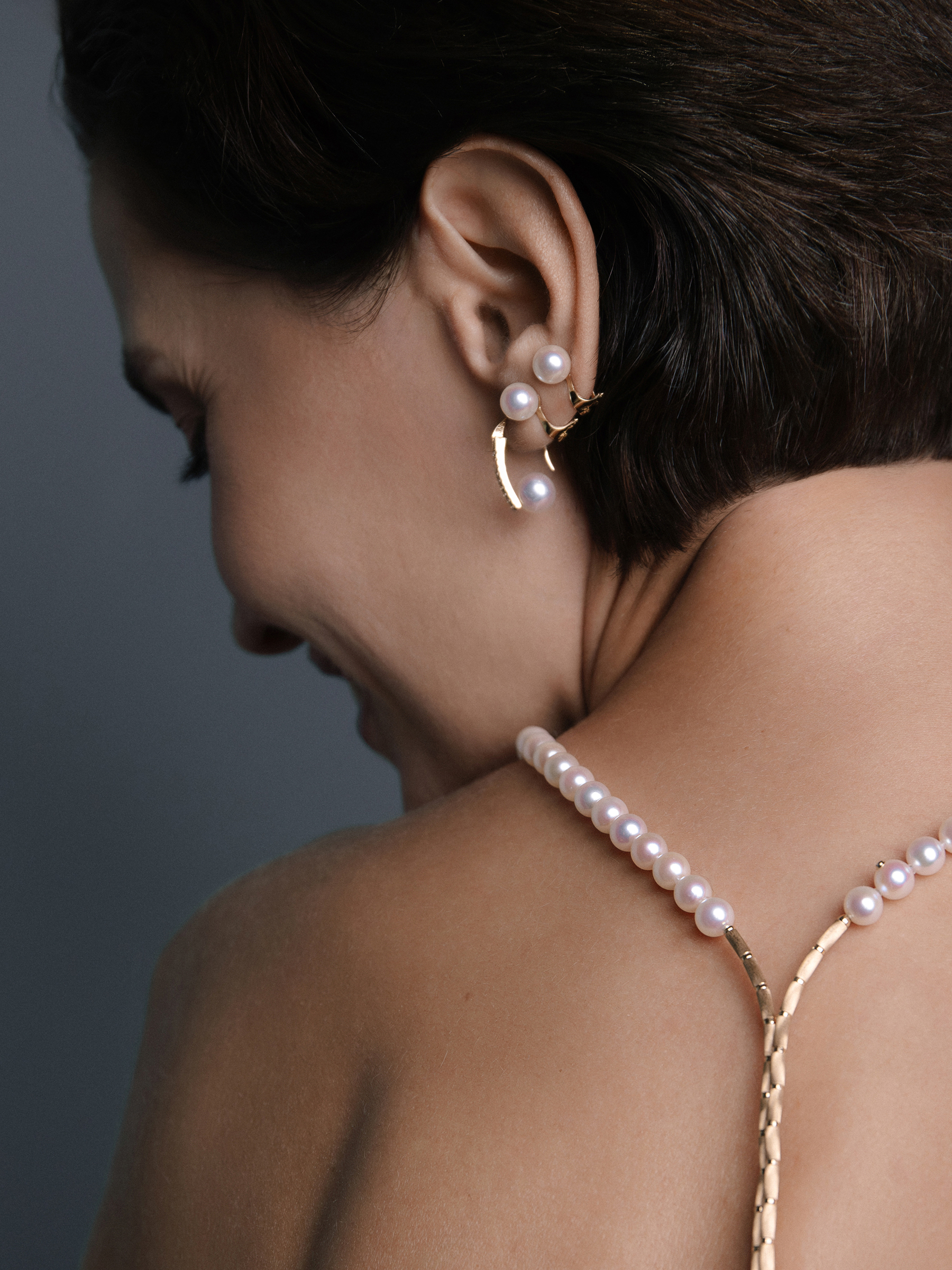 Elegante Akoya Perlen Ohrclips