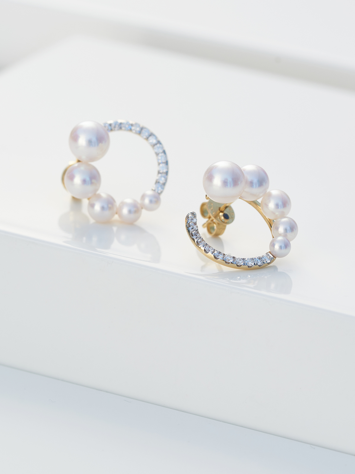 Eleganter Ohrschmuck mit Perlen und Brillanten
