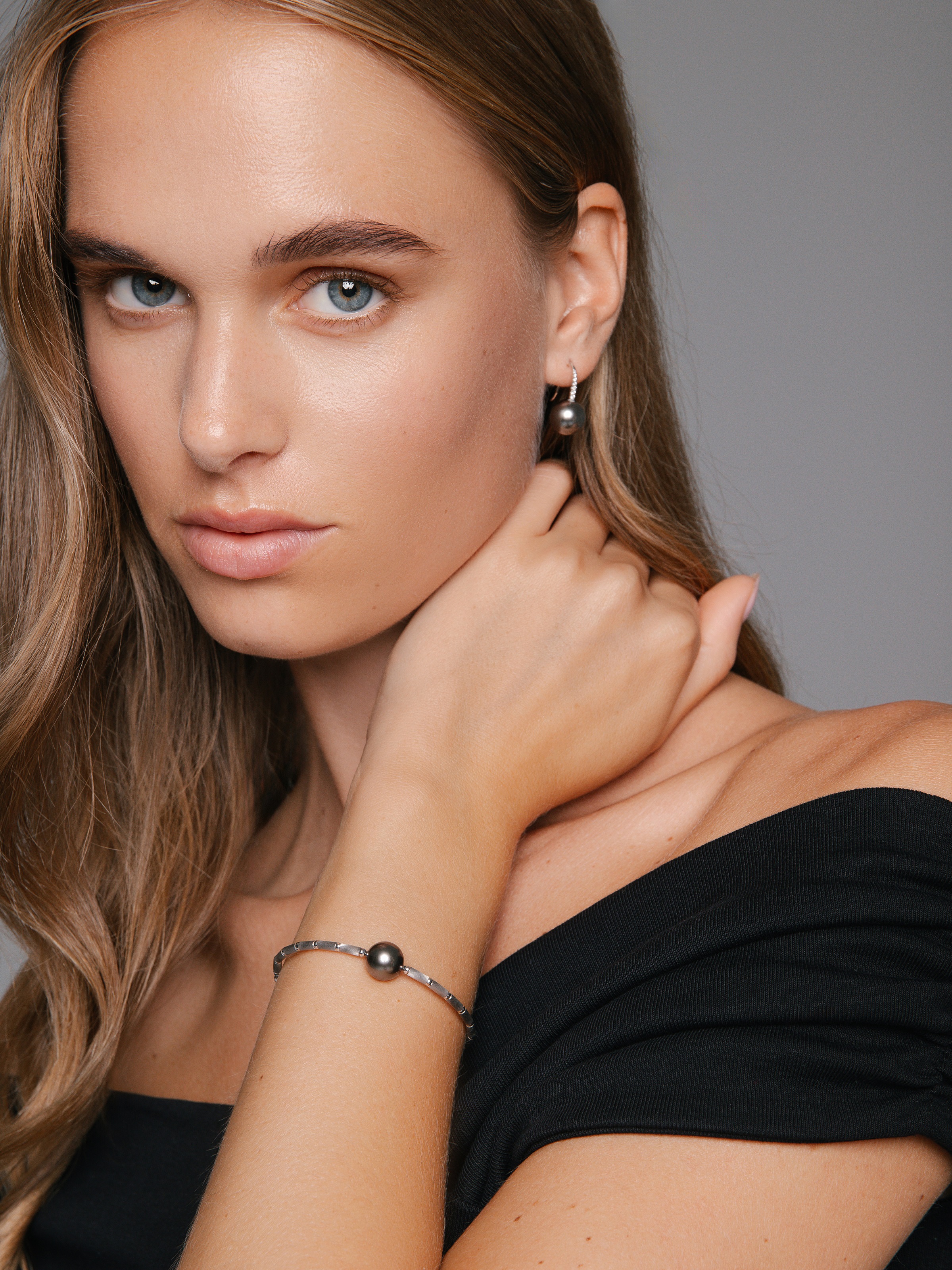 Schlichtes Perlenarmband mit Tahitiperle