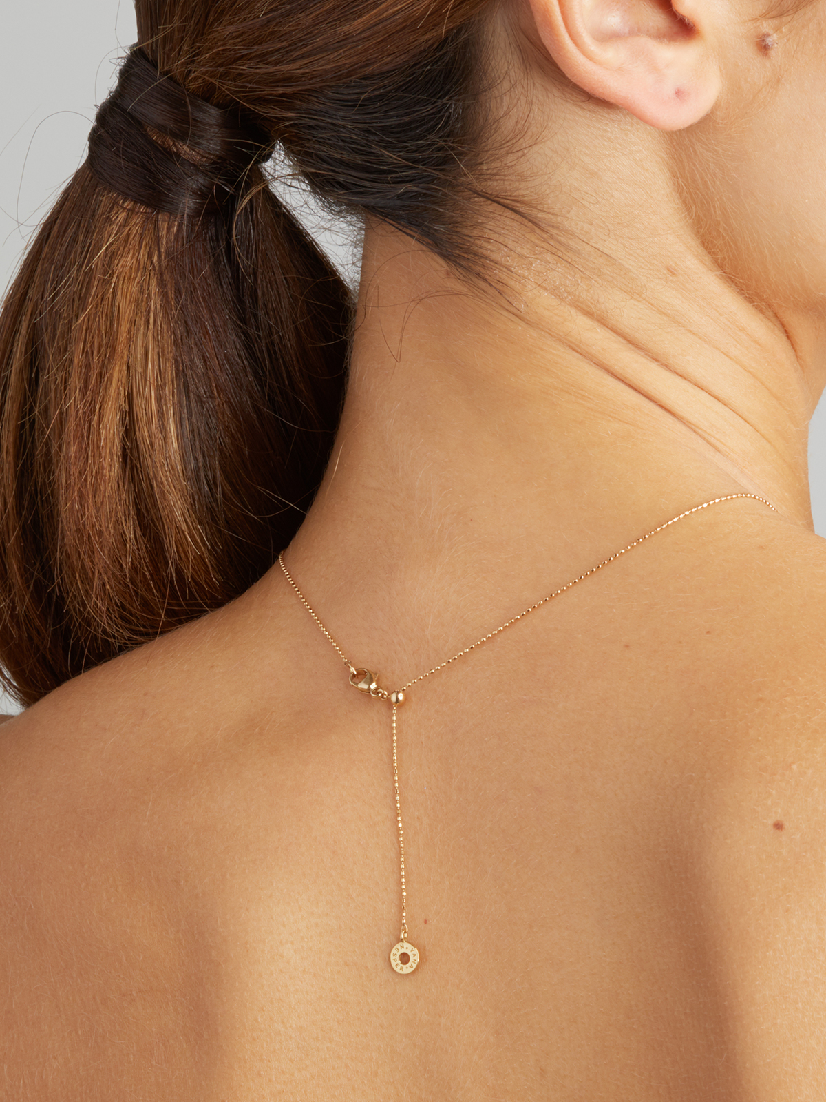Bubbles Gelbgoldkette mit goldener Perle