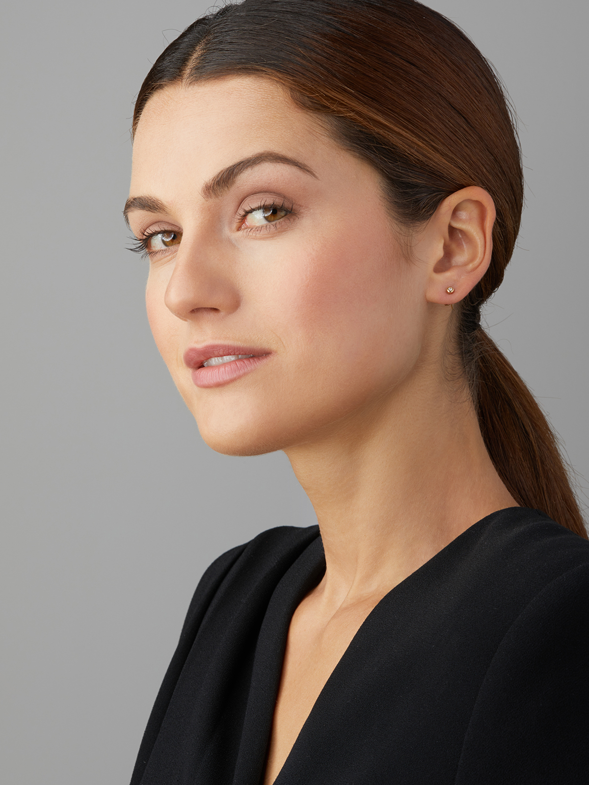 Diamantohrstecker mit abnehmbarer Akoyaperle