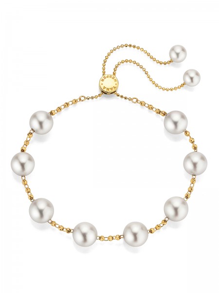 Gold bracelet with Akoya pearls
