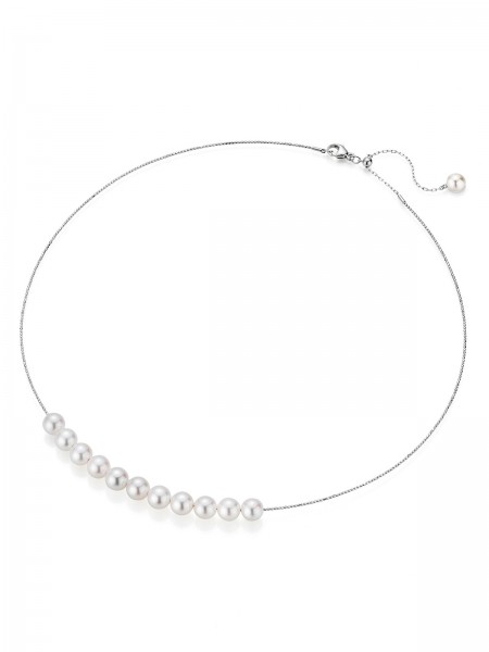 Pearl choker in white gold