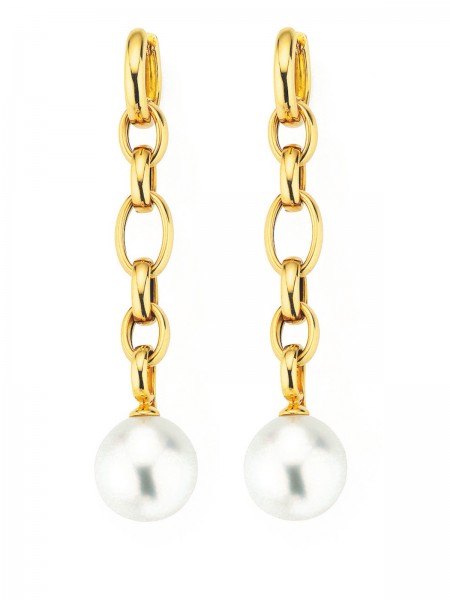 Transformable South Sea pearl earrings in yellow gold