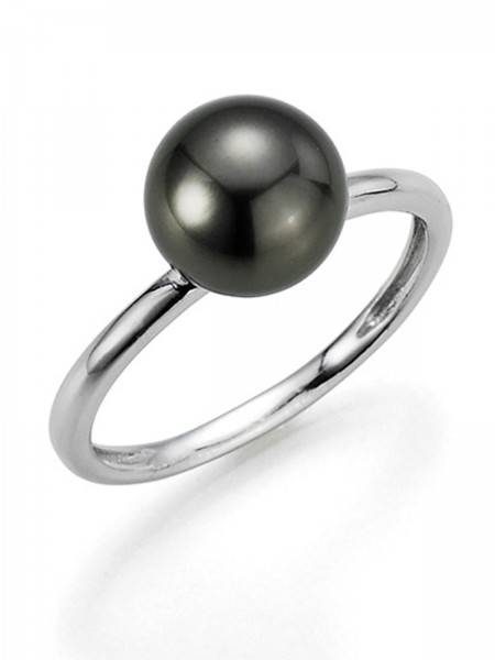 Bubbles white gold ring with Tahiti pearl