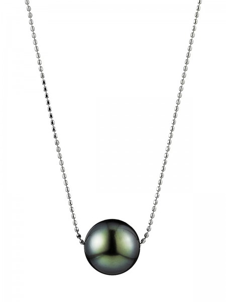 Bubbles white gold necklace with Tahiti pearl