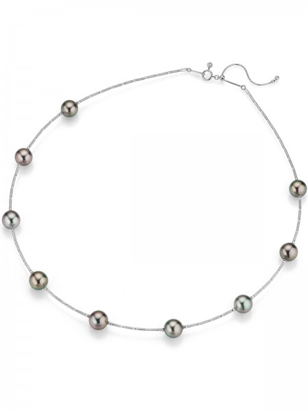 White gold necklace with Tahiti pearls