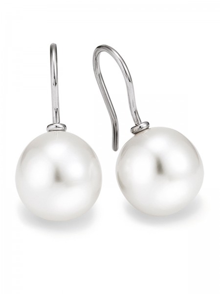 Precious earwires with South Sea pearls